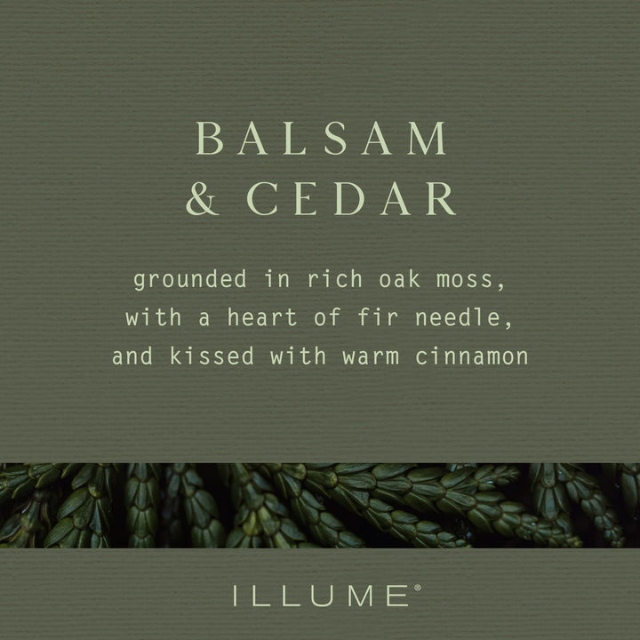 Balsam & Cedar Large Boxed Crackle Glass Candle