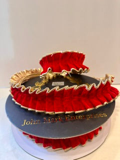 JME Red Velvet Pleated Metallic Dupion DBL Fused