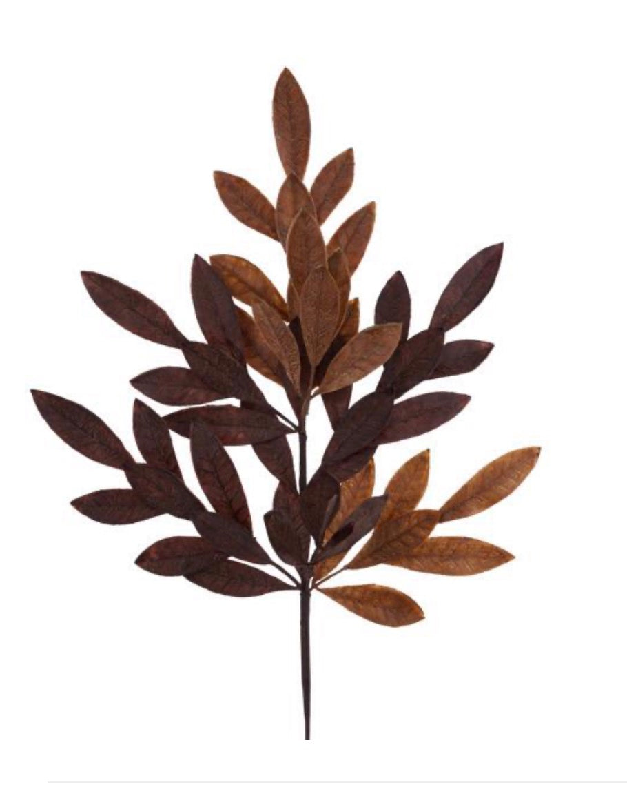 23.5"L Brown/Tan Bay Leaf Spray