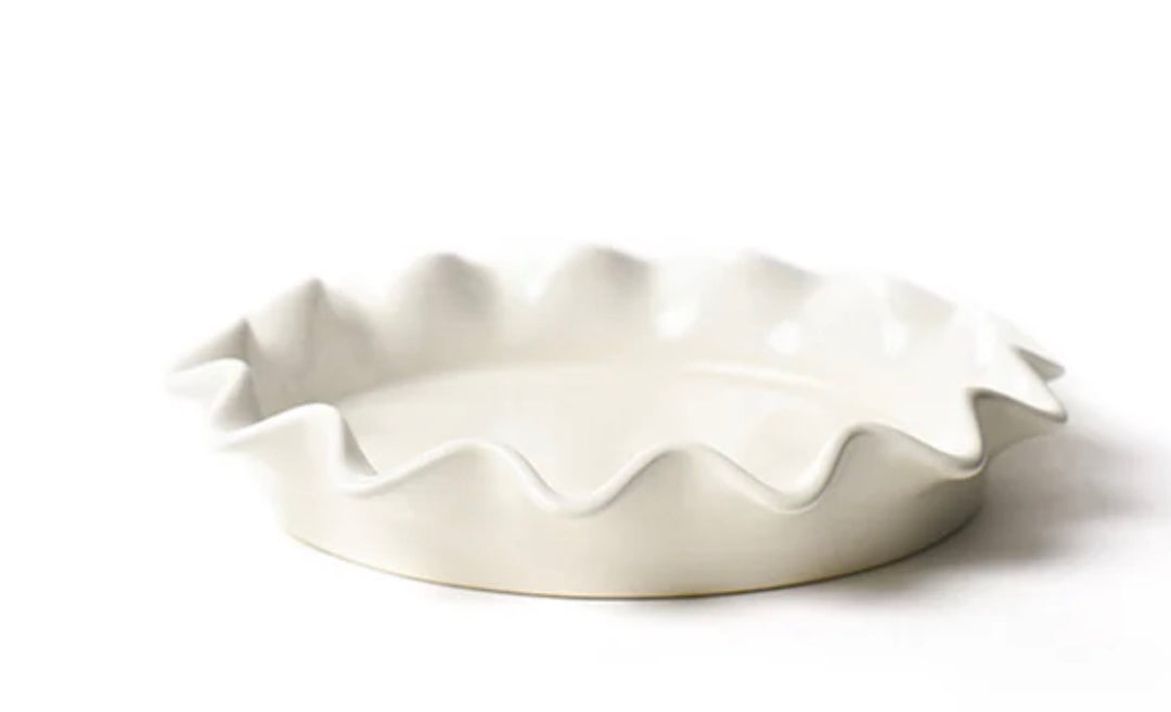 Signature White Ruffle Pie Dish (Small)