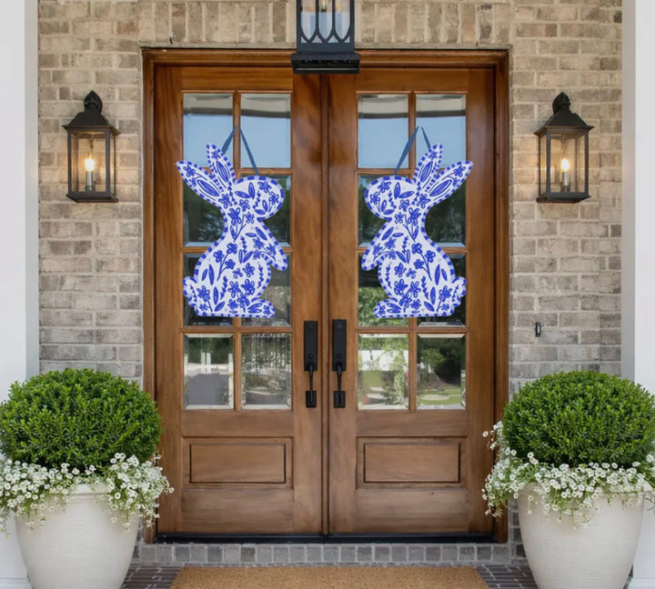 Right Chinoiserie Bunny Door Hanger
