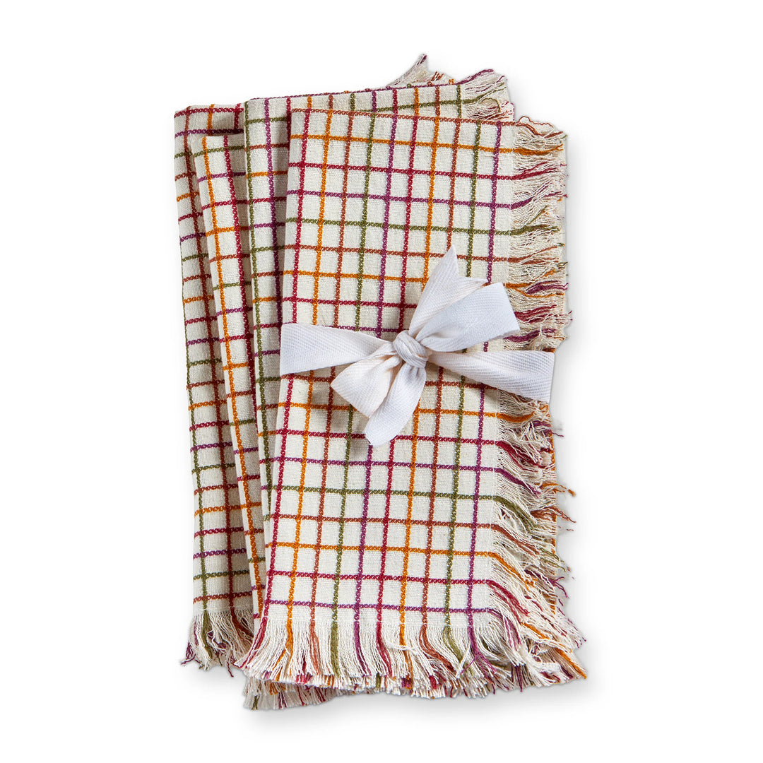 Autumn Window Pane Set of 4 Napkins