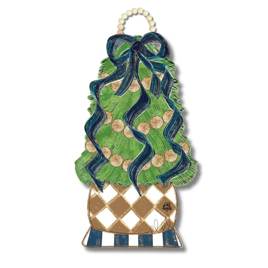 Navy and Gold Christmas Tree Hanger