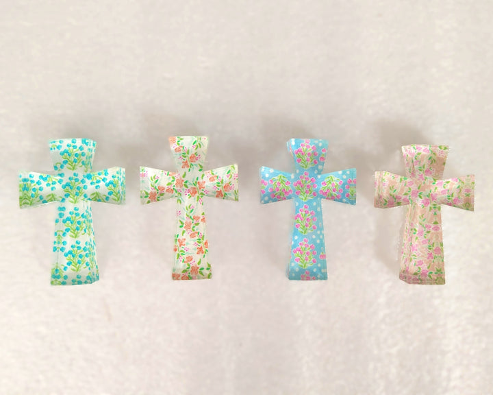 Acrylic Floral Cross