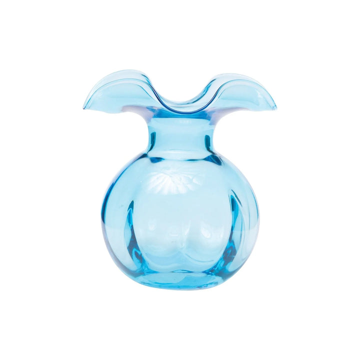 Hibiscus Fluted Bud Vase Aqua