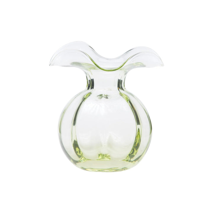 Hibiscus Fluted Glass Green Vase