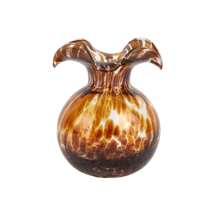 Hibiscus Fluted Brown Tortoiseshell Bud Vase