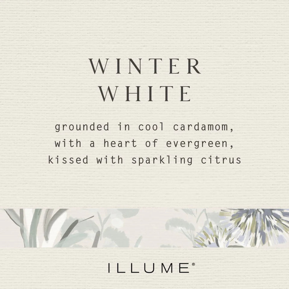 Winter White Large Boxed Crackle Glass Candle