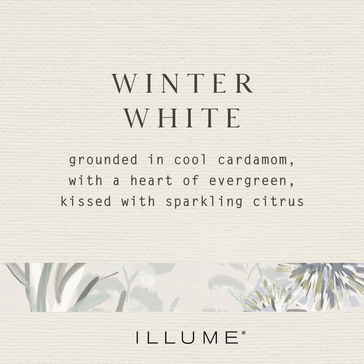 Winter White Large Boxed Crackle Glass Candle