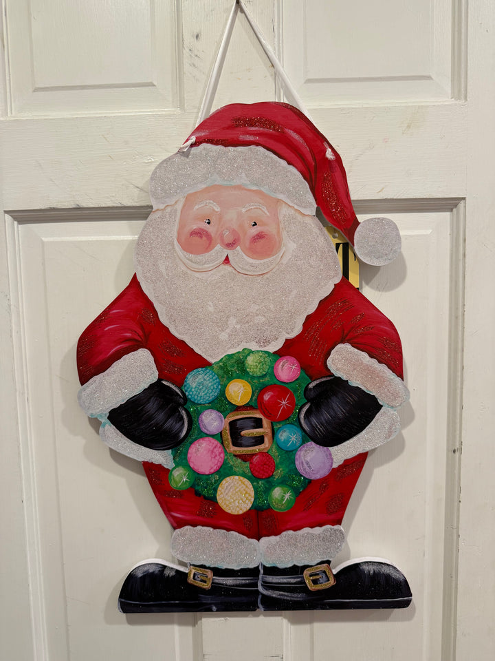 Merry & Bright Santa PVC Door Hanger