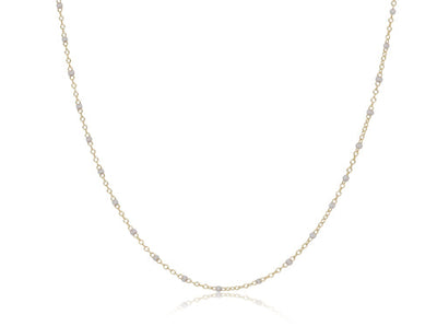 17" Choker Simplicity Chain Gold - 2mm Pearl