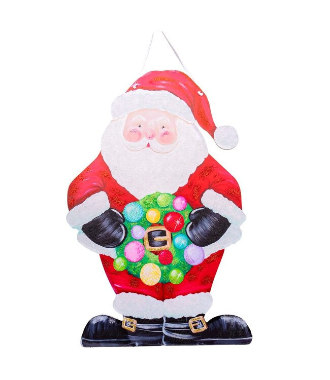 Merry & Bright Santa PVC Door Hanger