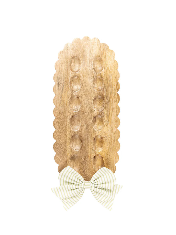 Wooden Bow Board Egg Holder