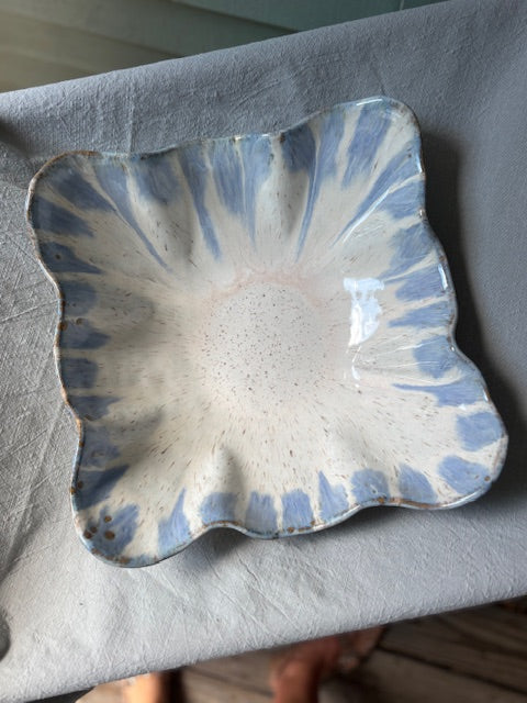 Square Point Bowl - Blue Willow