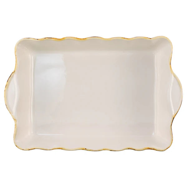 Italian Bakers White Large Rectangular Baker