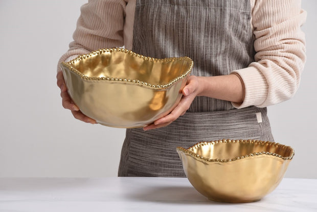 Monto Carlo Gold Large Salad Bowl