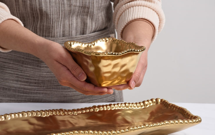 Pampa Bay Square Snack Bowl - Gold
