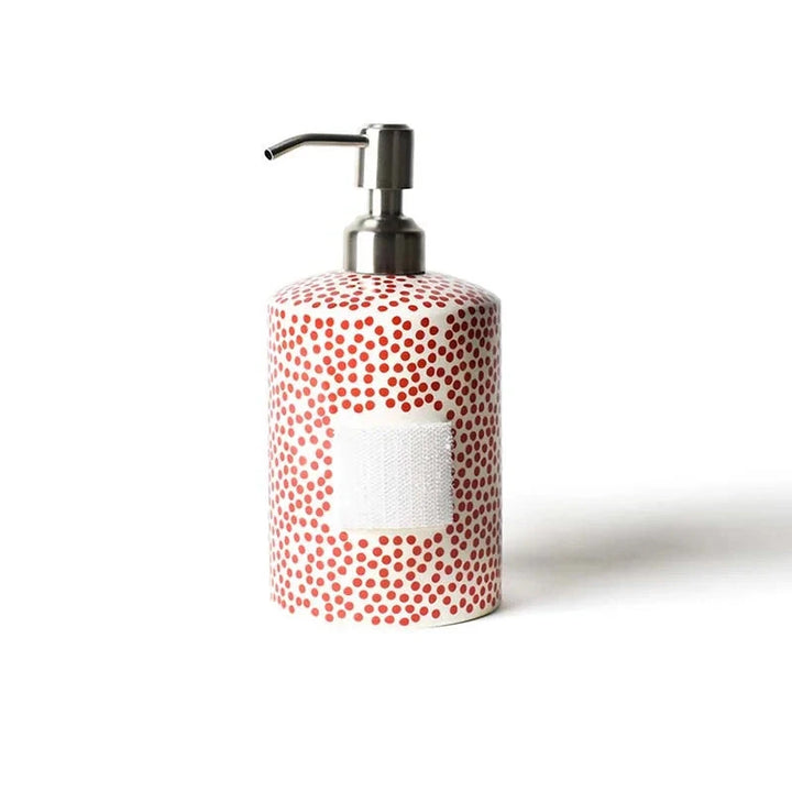 Happy Everything Mini Cylinder Soap Pump - Red Small Dot