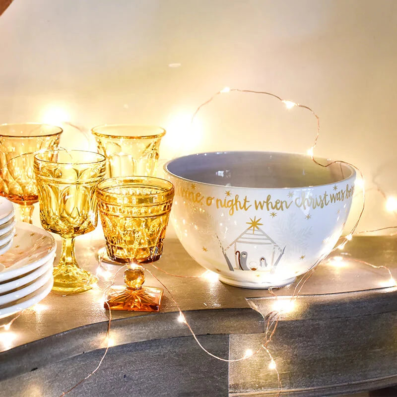 O Holy Night Footed Bowl