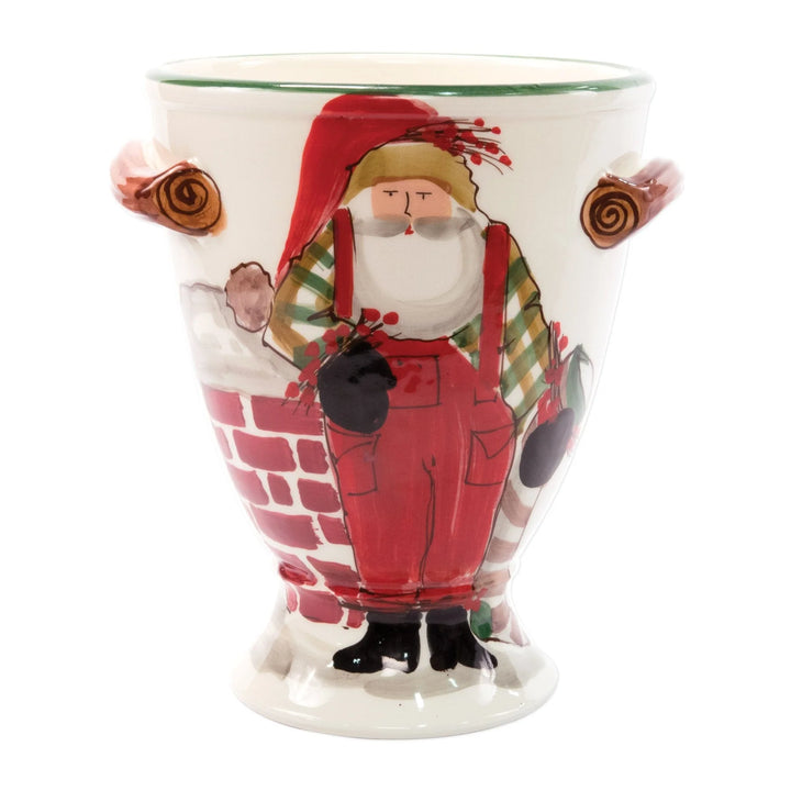 Old St. Nick Footed Urn w/ Chimney