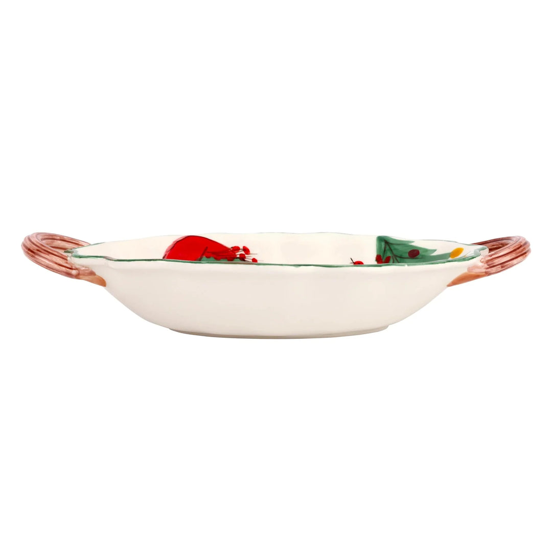 Old St. Nick Scalloped Oval Bowl