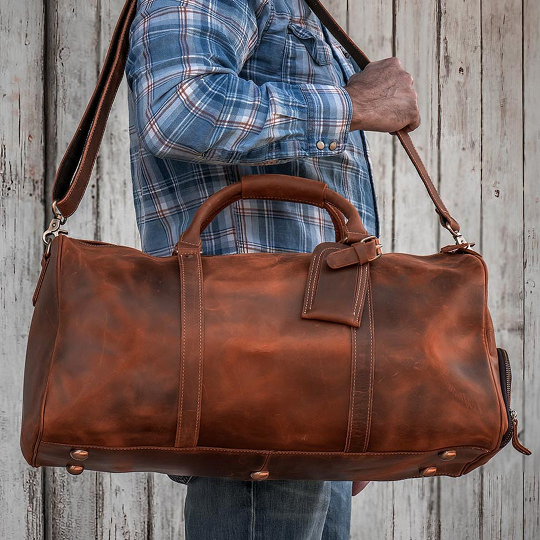 Leather Weekender Duffle