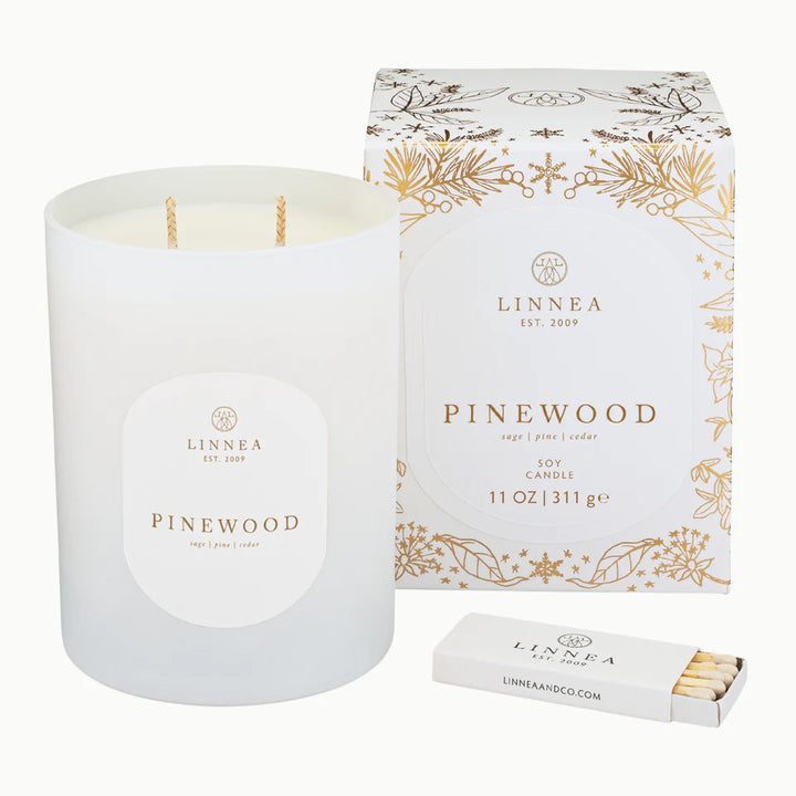 Pinewood Large 2-Wick Candle