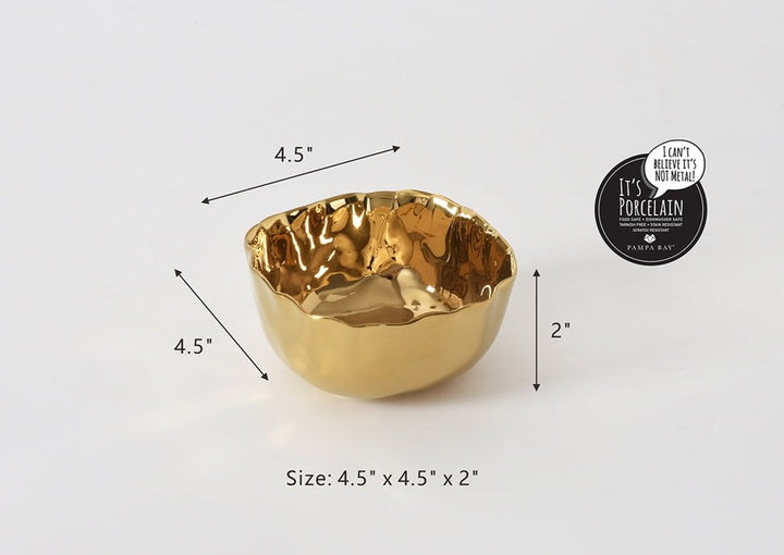 Portofino Gold Snack Bowl