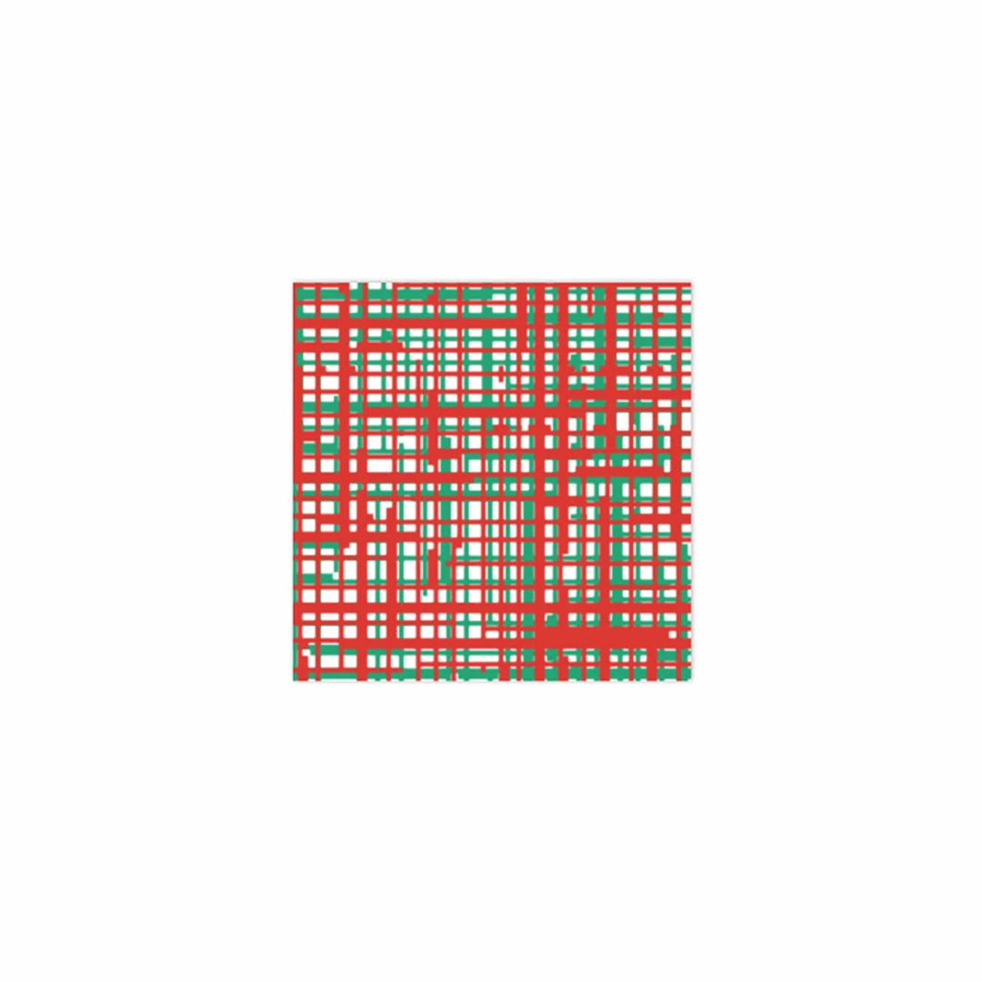 Papersoft Napkins | Plaid Green & Red