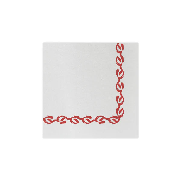 Paper soft Napkins Florentine Red Cocktail Napkins (pack of 20)