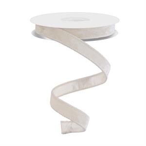 7/8" x 10 YD  Cream Deluxe Velvet/Satin Backing (Copy)