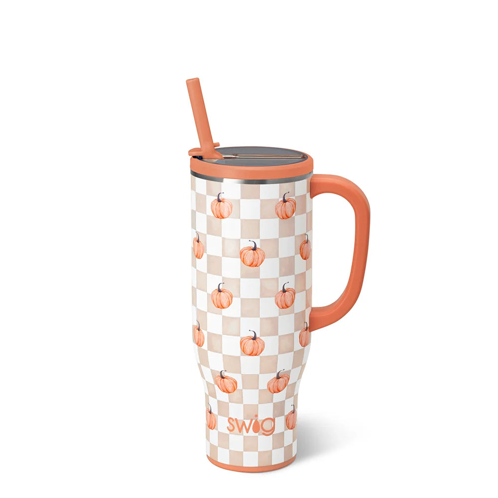 Pumpkin Check Mega Mug 30 oz