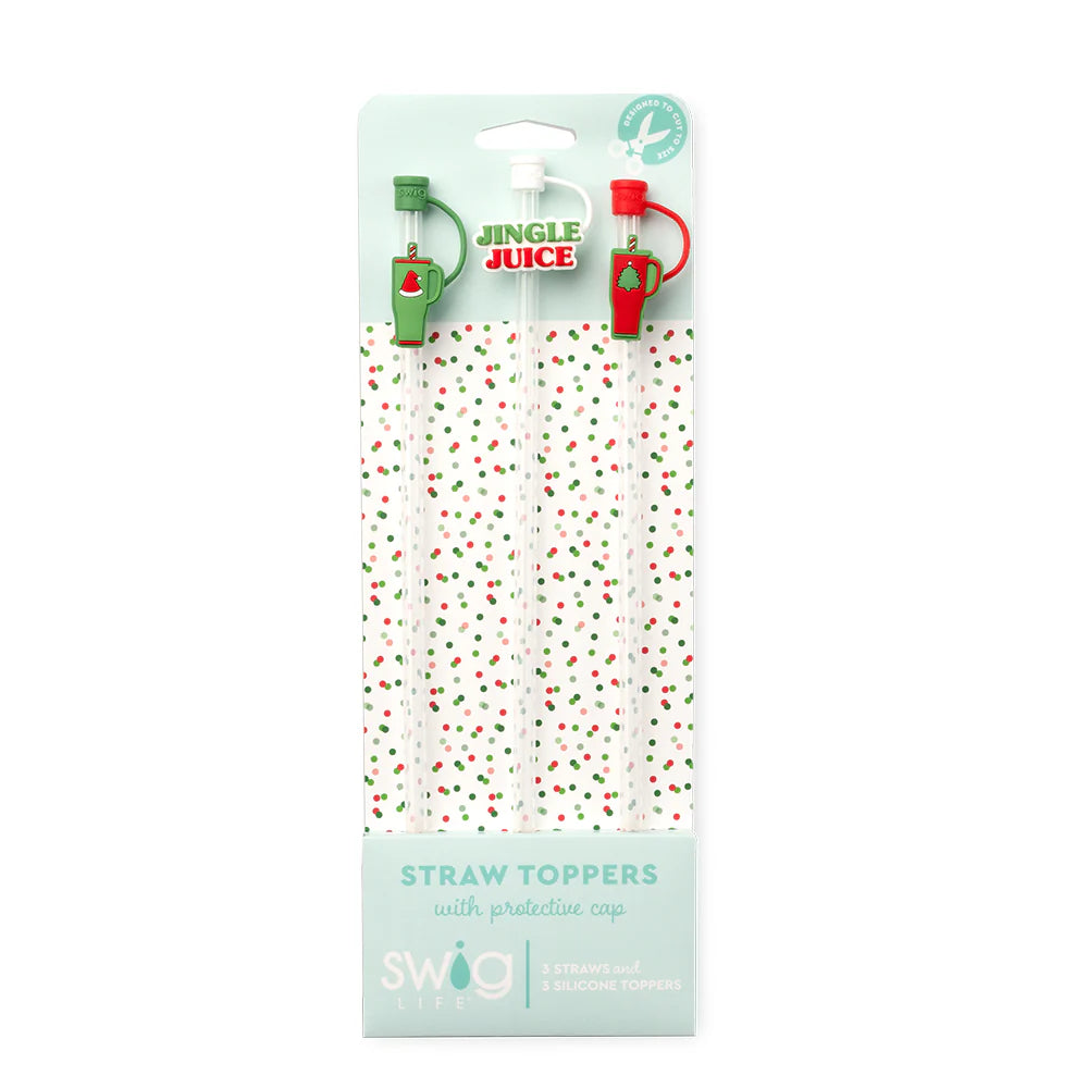 Holiday Swig Christmas Straw Toppers