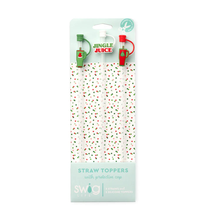 Holiday Swig Christmas Straw Toppers