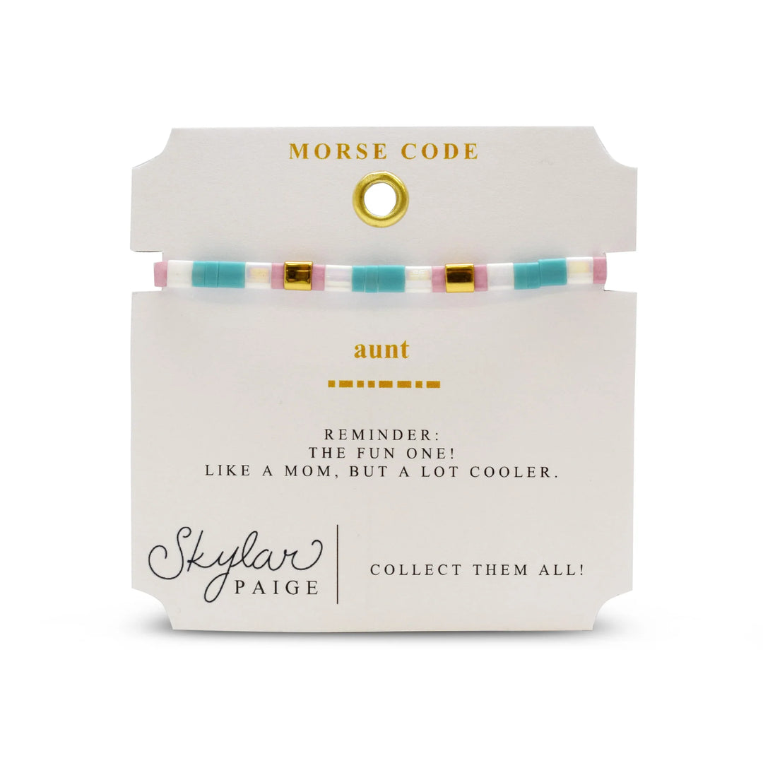 Morse Code Beaded Bracelet | Aunt