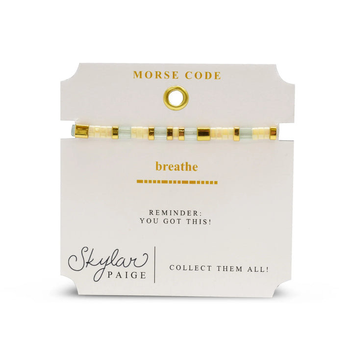 Morse Code Beaded Bracelet | Breathe