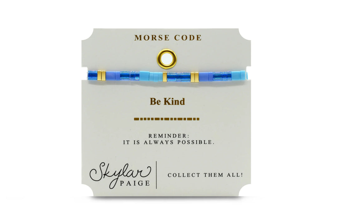 Morse Code Beaded Bracelet | Be Kind