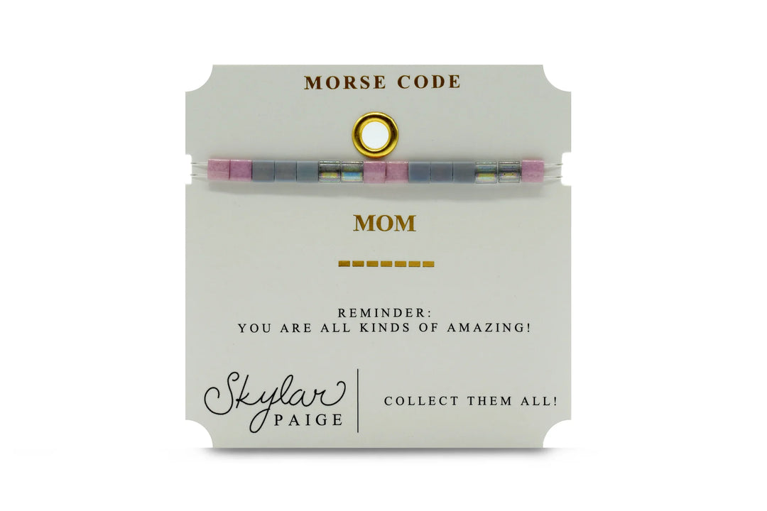 Morse Code Beaded Bracelet | Mom