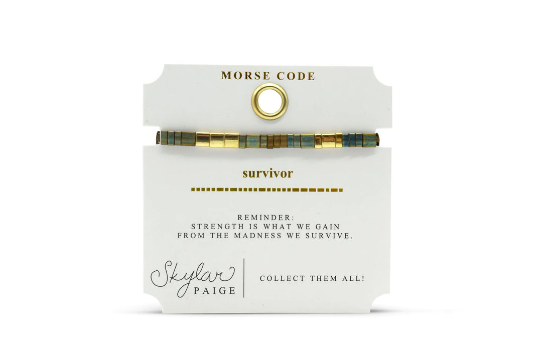 Morse Code Beaded Bracelet | Survivor