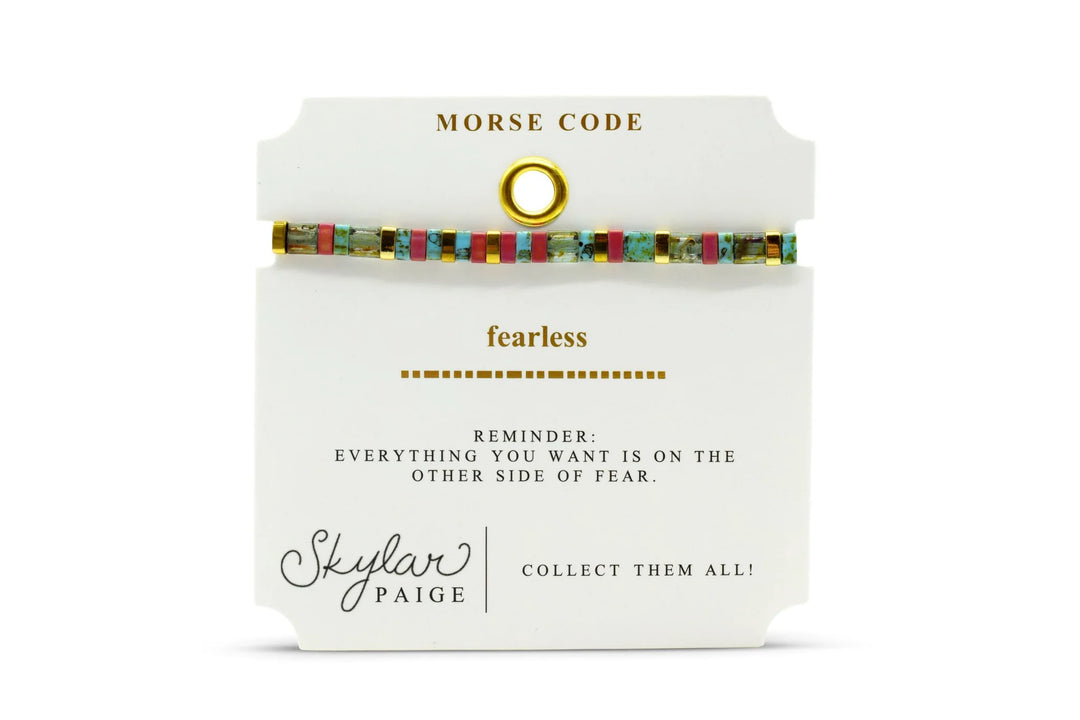 Morse Code Beaded Bracelet | Fearless