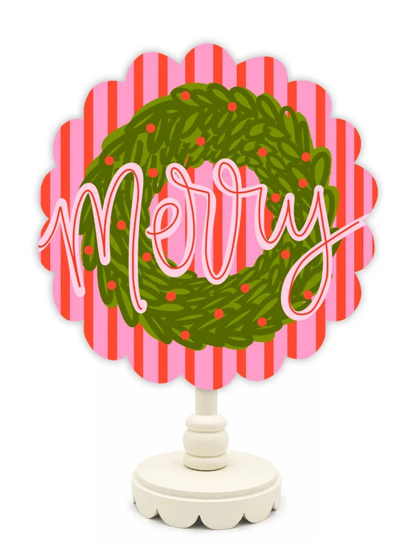 Merry Wreath Topper