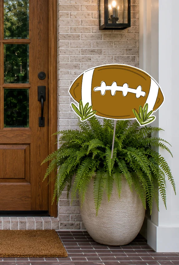 Football Potted Plant Sign - 24 Inch