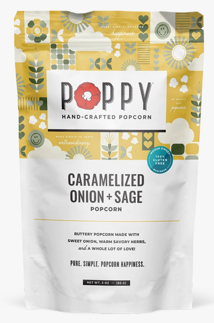 Caramelized Onion &amp; Sage Poppy Popcorn