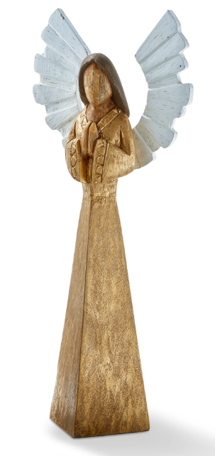 Carved Wood Angel Decor