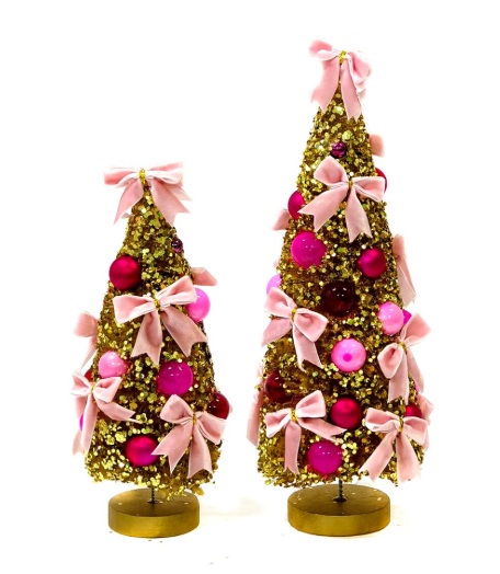 Tinsel Town Tree - Pink Set of 2