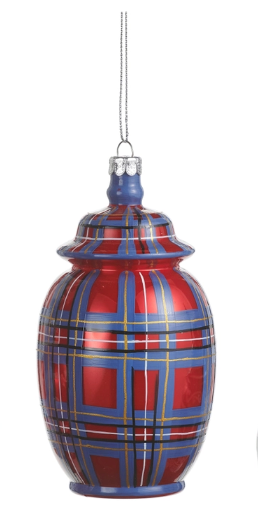 Dressed in Plaid Chinoiserie Ornament
