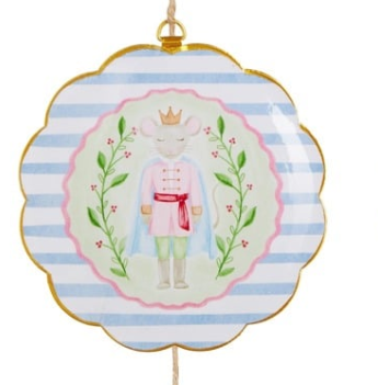 Pastel Nutcracker Scalloped Frame Ornament Christmas