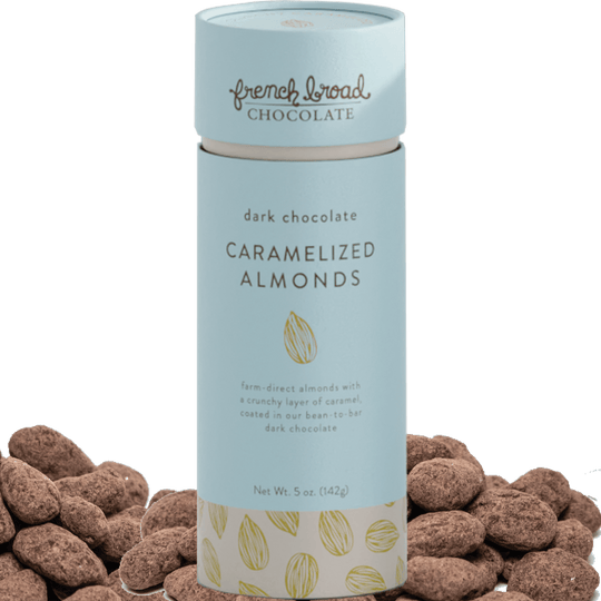 Dark Chocolate Caramelized Almonds Cylinders