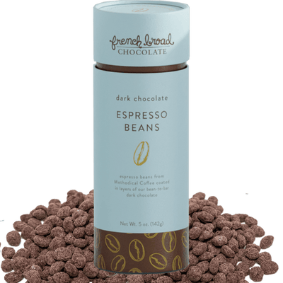 Dark Chocolate Covered Espresso Beans Cylinders