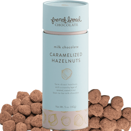 Milk Chocolate Caramelized Hazelnuts Cylinders